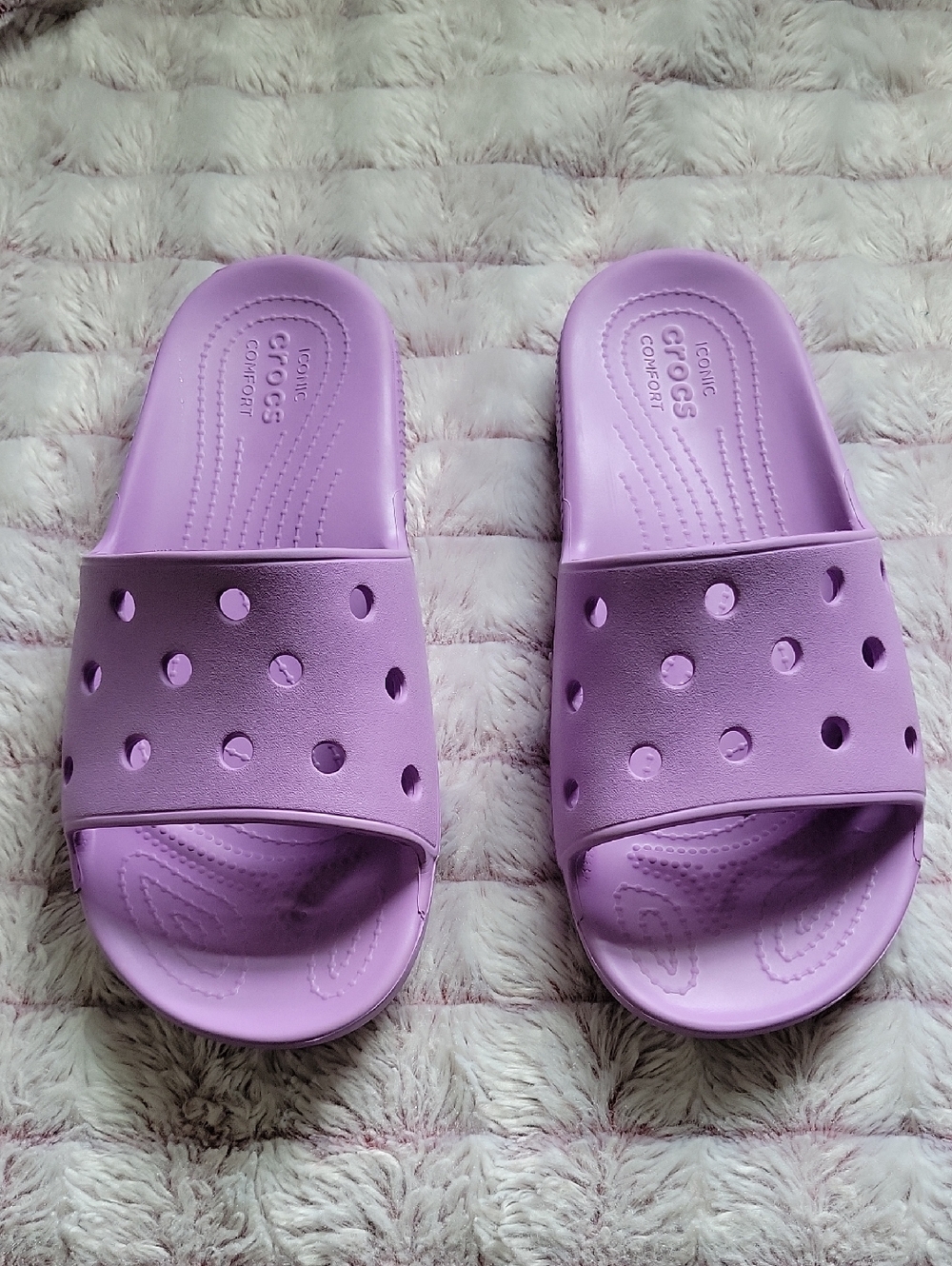 Crocs Classic Slide Sandals Lavender Purple Women's Size 10 Men's Size 8 Slip On